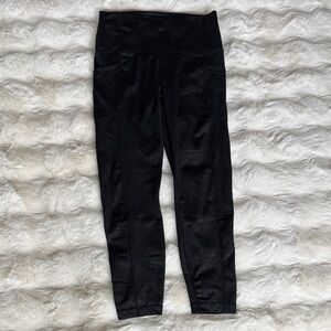 90 Degree By Reflex Midnight Black Leopard Print Leggings